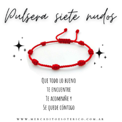 PULSERA 7 NUDOS ROJAS