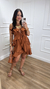 Conjunto Boho Babados Marrom - Fernanda Carlos