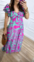 Vestido Marrocos Verde/Pink - loja online