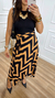 Saia Envelope Caqui/Preto - Fernanda Carlos