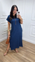 Vestido Malha Liso Azul Marinho