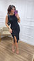 Vestido Canelado Botões Preto na internet