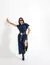 Vestido Malha Liso Azul Marinho - comprar online