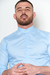Camisa lisa poplin cuello mao
