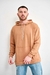 Buzo canguro liso oversize rustico