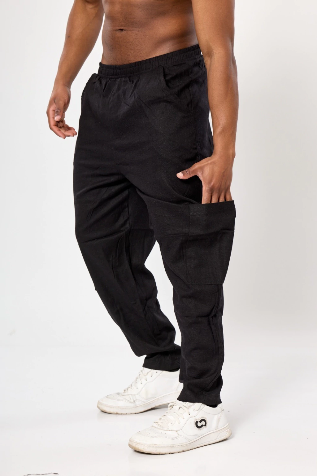 Pantalon de Lino Cargo