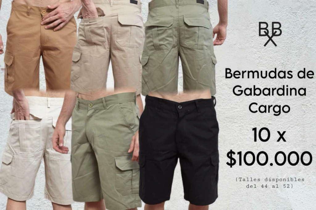 Promo 10 x / Bermudas de Gabardina