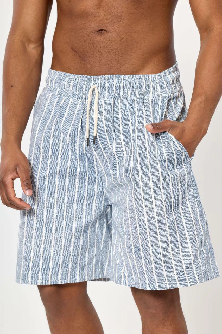 Bermuda Rayada de Gabardina