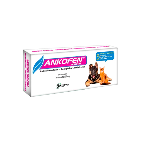 Ankofen 20 mg Antiinflamatorio x 10 Tabletas
