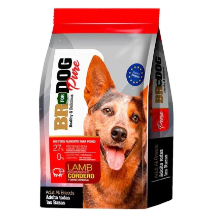 Comida para Perro BR For Dog Pure Adulto Cordero x 1 Kg.