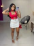 Short saia alfaiataria com cinto - branco - Amor de Peça - Looks Femininos Estilosos, Loja de Roupa Feminina Online