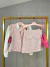 Conjunto tweed de colete e saia com bolsos - rosa on internet