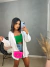 Camisa com cropped no crepe - branco - comprar online