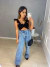 Calça wide leg jeans