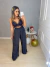 Calça pantalona linho - preta