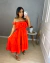 Vestido midi ciganinha- vermelho - online store