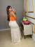 Vestido crochê com argola frontal - branco - comprar online