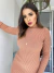 Vestido tricot rayon gola alta com fenda - areia - buy online