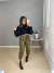 Calça jogger couro - verde militar - loja online