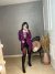Blazer alfaiataria alongado - roxo - comprar online