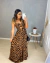 Vestido longo camadas - onça - buy online