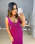 Vestido midi tricot rayon - fúcsia - loja online