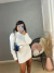 Poncho vestido em tricot texturizado - branco on internet
