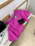 Vestido tubinho com fenda lateral - rosa lilás