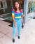 Cropped tricot modal colors neon - online store