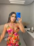 Vestido longo de alcinha - estampado laranja - online store