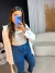 [DEFEITO #24] [TAMANHO:40] Calça jeans skinny com cós clochard - escura on internet