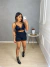 Top cropped de renda luxo - preto