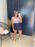Cropped decote reto efeito bandagem - lilás - Amor de Peça - Looks Femininos Estilosos, Loja de Roupa Feminina Online