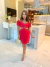 Vestido curto com manguinha princesa - vermelho