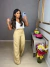 Calça wide leg alfaiataria - bege - comprar online