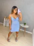 Vestido midi alcinha - vichy azul