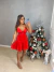 Vestido curto alcinha com bordado na cintura - vermelho on internet