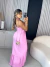 Vestido longo fluído com amarração no pescoço - rosa - Amor de Peça - Looks Femininos Estilosos, Loja de Roupa Feminina Online