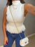 Blusa regata com plumas - branco