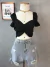 Cropped bruna - manga princesa preto - buy online