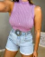 Blusa regata tricot modal - lilás - online store