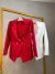 Blazer alfaiataria alongado - vermelho - loja online
