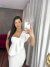 Image of Vestido midi nula manga com babados frontal - off white