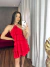 Vestido babados com aplicação de flor - vermelho - Amor de Peça - Looks Femininos Estilosos, Loja de Roupa Feminina Online