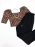 Cropped tricot modal - animal print