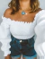 Cropped lastex ciganinha - branco - buy online