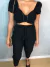 Image of Cropped bruna - manga princesa preto