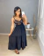 Saia midi 3 marias - preto