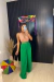 Calça pantalona alfaiararia - verde bandeira - loja online