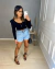 Image of Short jeans mom com cinto